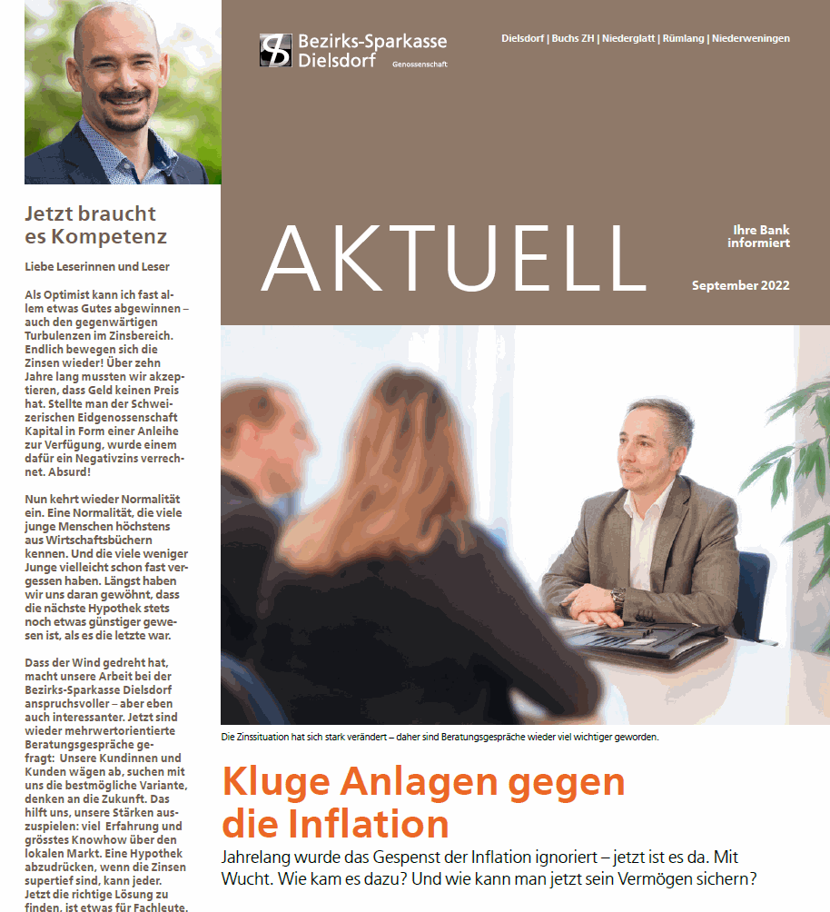 Aktuell Newsletter September 2022 Beratung Anlagen Anlageberatung Vermögensverwaltung Comfort Drive Kompetenz Regionalbank